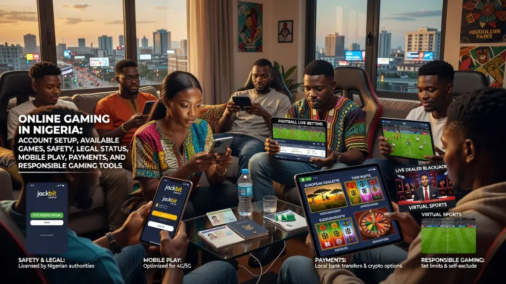 Online Gaming in Nigeria: Account Setup, Available Games, Safety, Legal Status, Mobile Play, Payments, and Responsible Gaming Tools